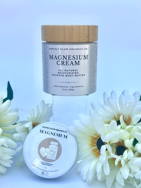 Magnesium Body Butter | Unscented | Whipped Shea Butter | Natural Body Care